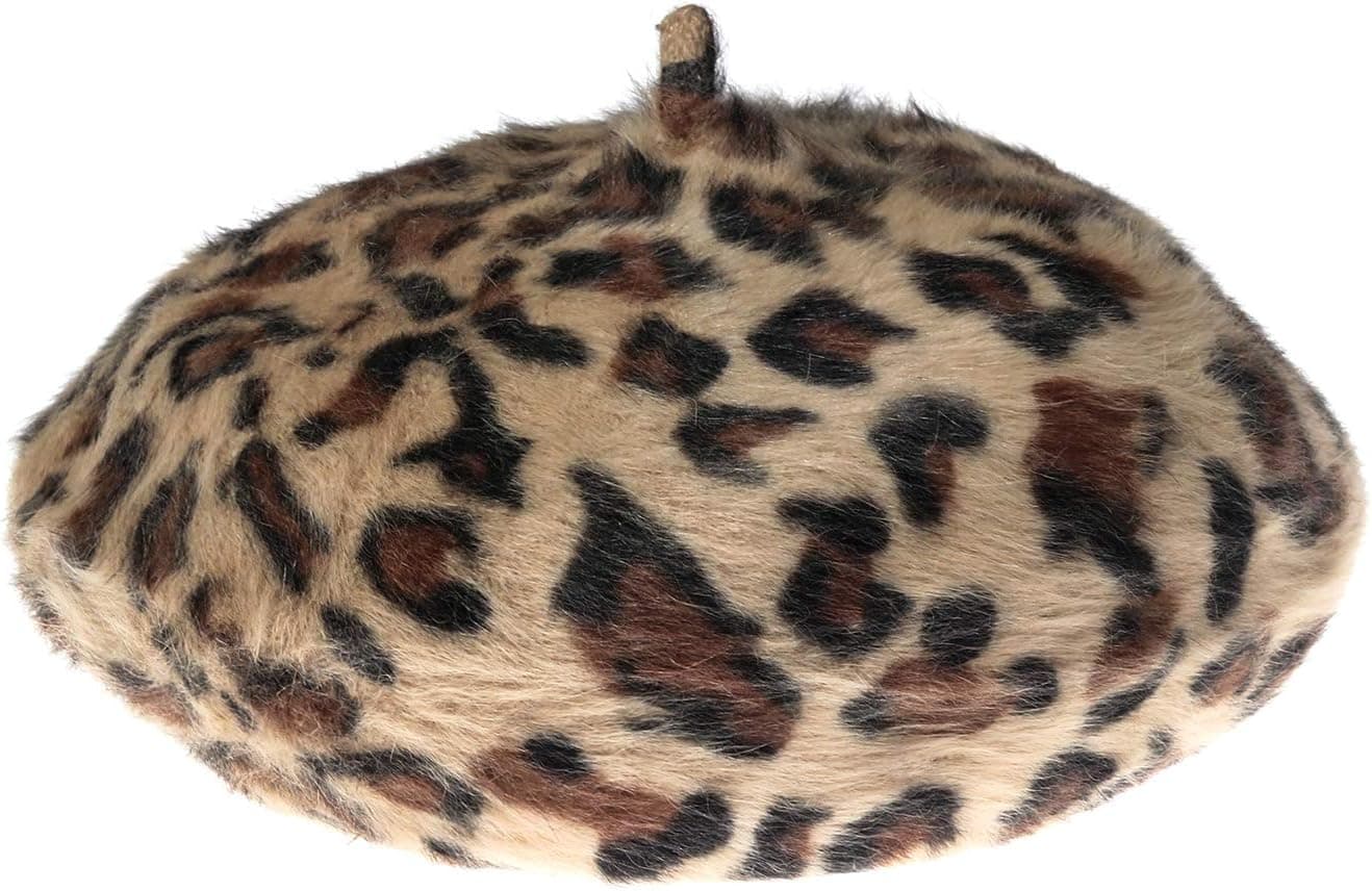 Women's Leopard Print Beret