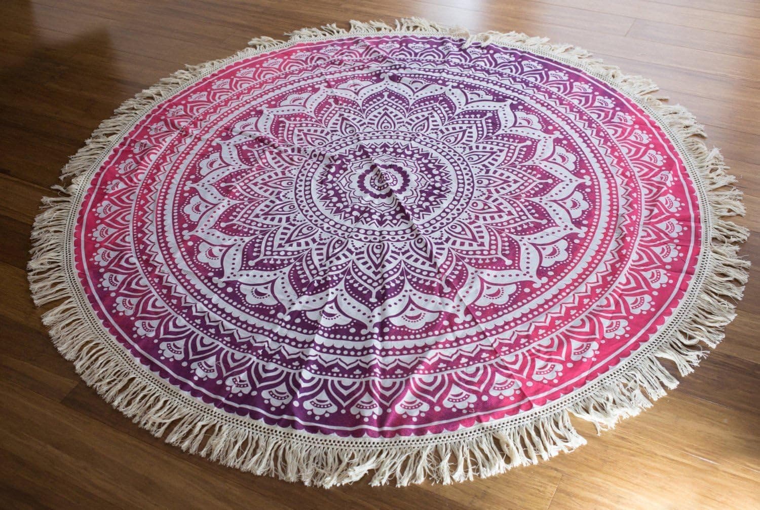 Round Mandala Beach Throw Tapestry