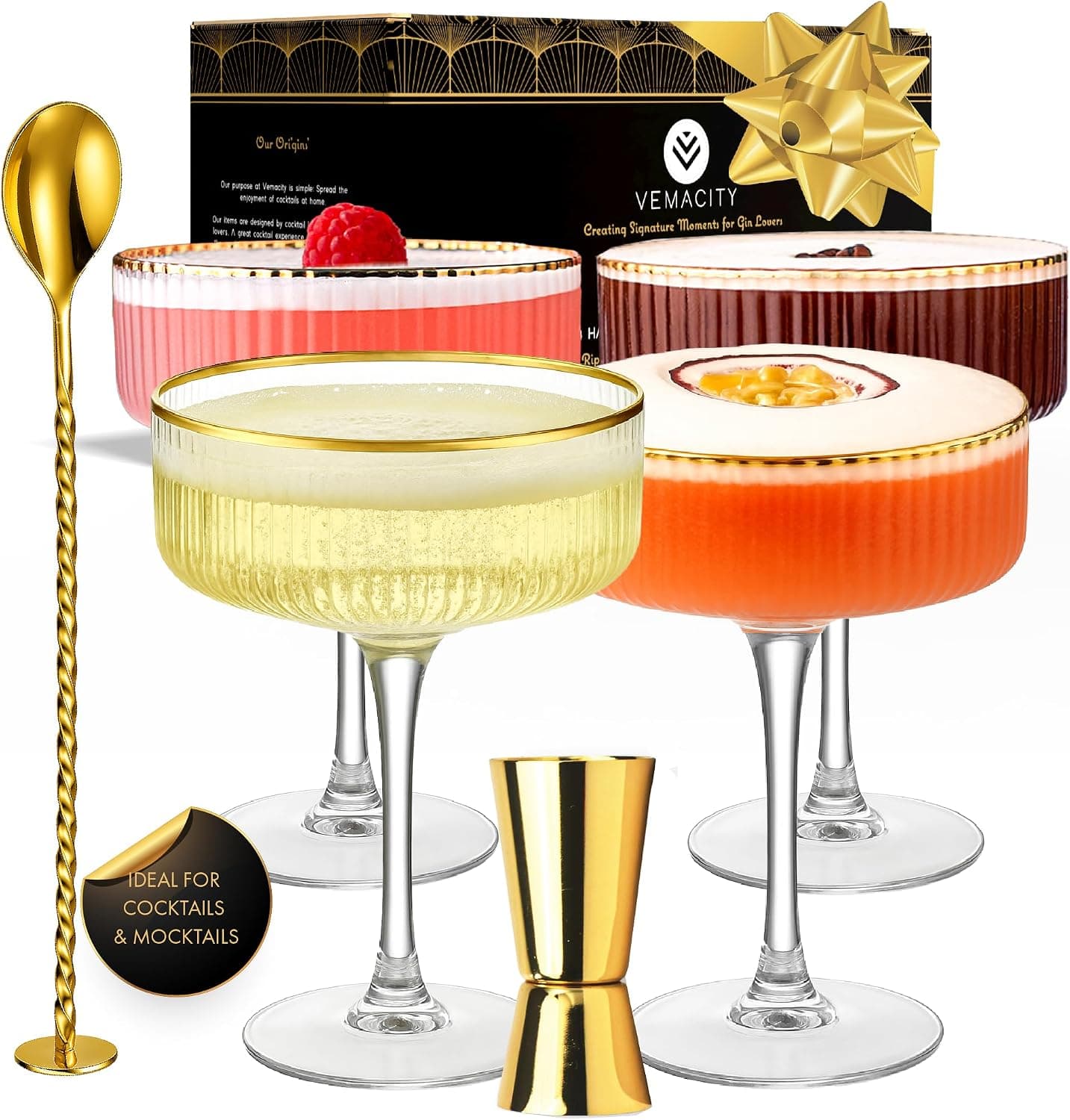 Cocktail Glasses Set of 4