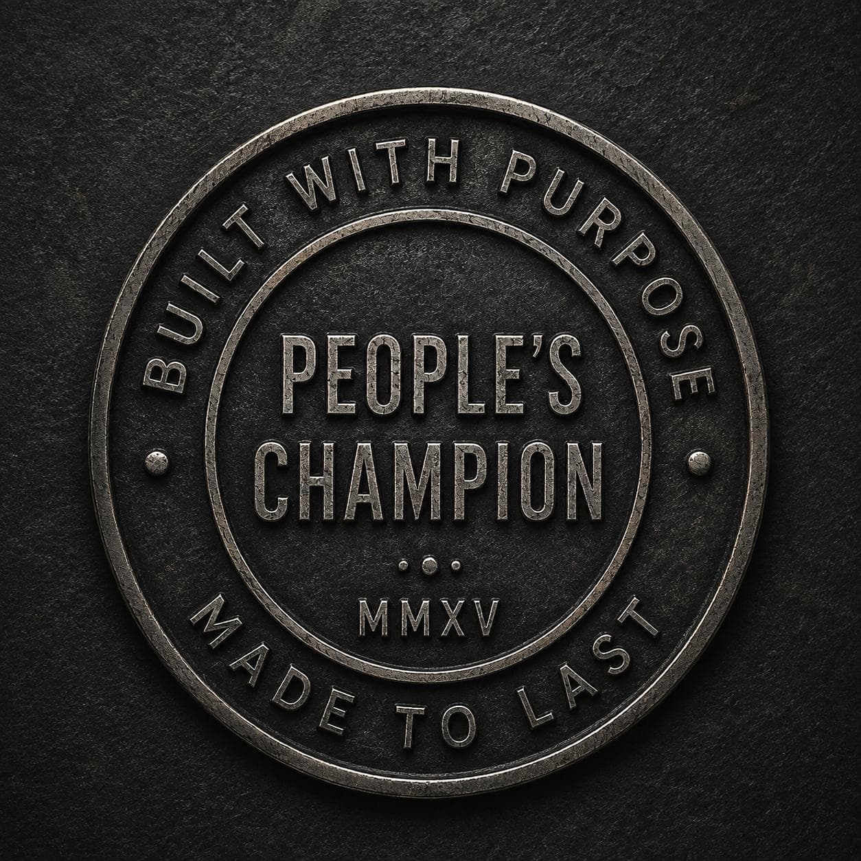People's Champion — marketype card